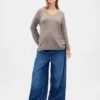 CashSoft-Umstandsmode-Pullover mit V-Ausschnitt