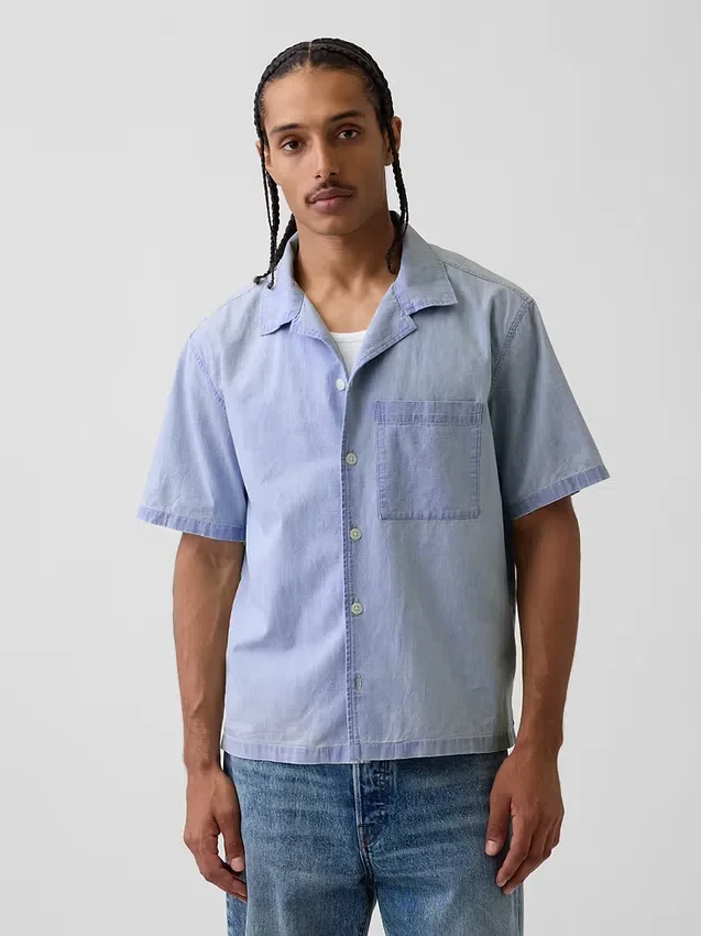 Chambray-Resort-Hemd