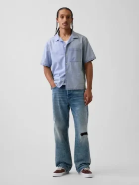 Chambray-Resort-Hemd