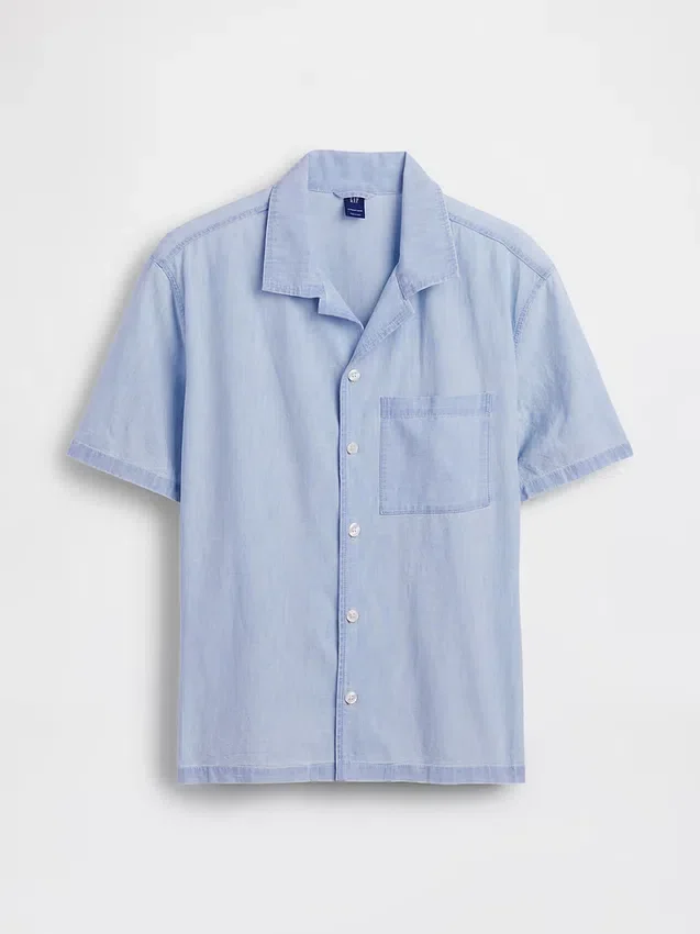 Chambray-Resort-Hemd