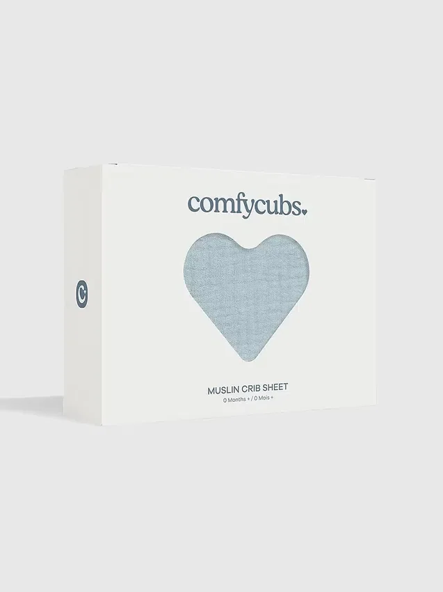 Comfy Cubs Musselin-Spannbetttuch für das Kinderbett