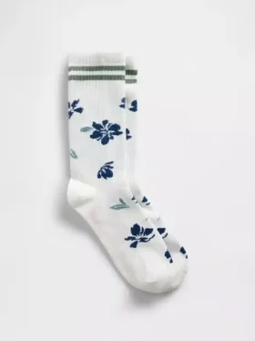 Crew-Socken mit Blumenmuster