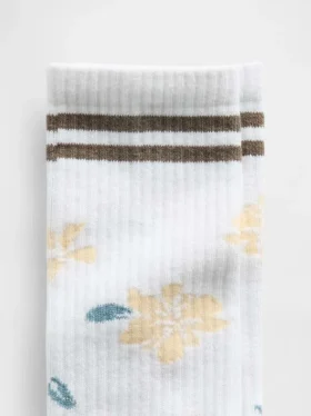 Crew-Socken mit Blumenmuster