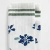 Crew-Socken mit Blumenmuster