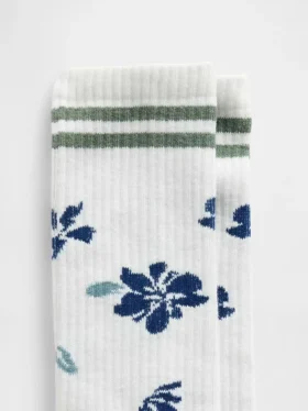 Crew-Socken mit Blumenmuster