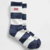 Crew-Socken mit Rugby-Streifen-Logo