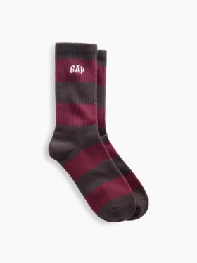 Crew-Socken mit Rugby-Streifen-Logo