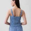 Crop-Bustier-Oberteil mit Lochmuster