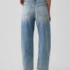Crop-Jeans mit hoher Leibhöhe im Barrel-Schnitt