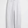 Crop-Jeans mit hoher Leibhöhe im Barrel-Schnitt