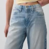 Crop-Jeans mit hoher Leibhöhe im Barrel-Schnitt