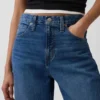 Crop-Jeans mit hoher Leibhöhe und Barrel-Schnitt