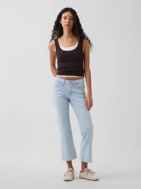 Crop-Jeans mit niedriger Leibhöhe, lang und schmal geschnitten