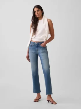 Crop-Jeans mit niedriger Leibhöhe, lang und schmal geschnitten