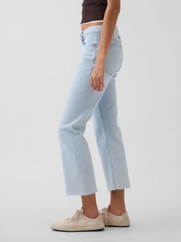 Crop-Jeans mit niedriger Leibhöhe, lang und schmal geschnitten