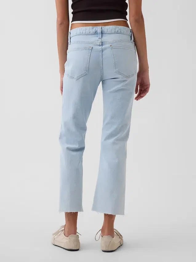 Crop-Jeans mit niedriger Leibhöhe, lang und schmal geschnitten