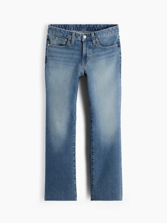 Crop-Jeans mit niedriger Leibhöhe, lang und schmal geschnitten