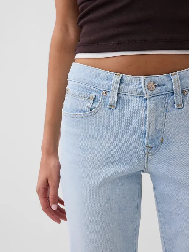 Crop-Jeans mit niedriger Leibhöhe, lang und schmal geschnitten