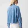 Crop-Jeanshemd