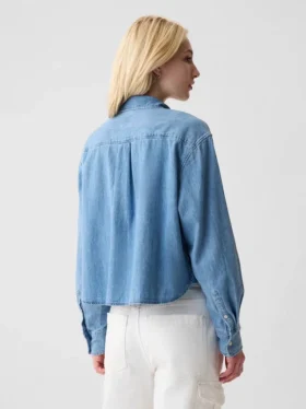 Crop-Jeanshemd