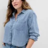 Crop-Jeanshemd