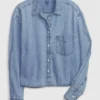 Crop-Jeanshemd