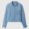Crop-Jeanshemd