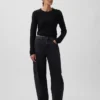 Crop-Pullover aus 100 % Baumwolle mit Pointelle-Strick