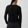 Crop-Pullover aus 100 % Baumwolle mit Pointelle-Strick