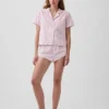 Crop-Pyjamahemd aus Popeline