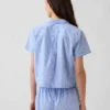 Crop-Pyjamahemd aus Popeline