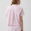 Crop-Pyjamahemd aus Popeline