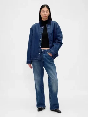 Crop-Rollkragenpullover aus Pointelle-Rippstrick
