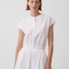 Crop-Shirt aus Popeline mit Flügelärmeln