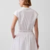Crop-Shirt aus Popeline mit Flügelärmeln