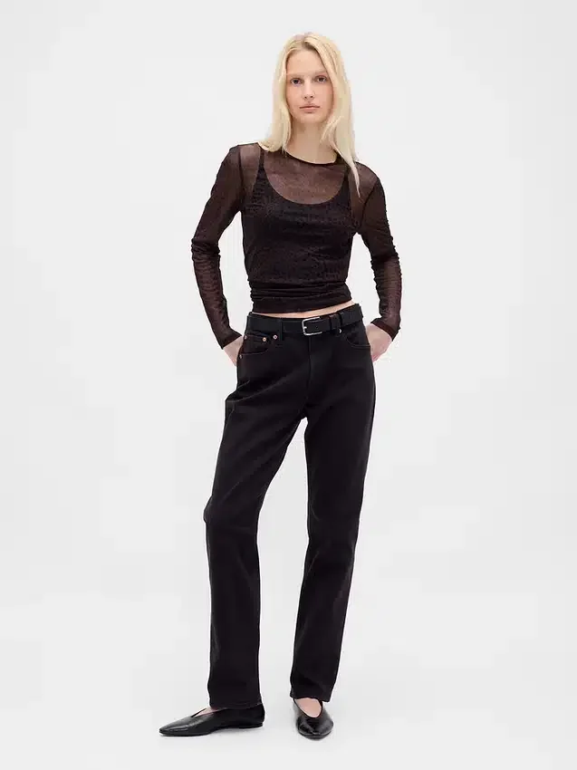 Crop-T-Shirt aus Mesh