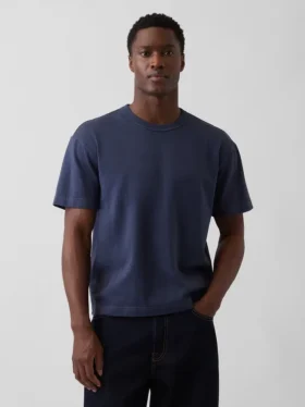 Crop-T-Shirt für Erwachsene aus schwerem Stoff