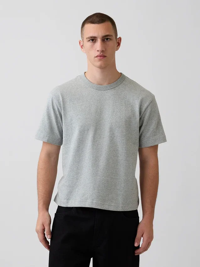 Crop-T-Shirt für Erwachsene aus schwerem Stoff