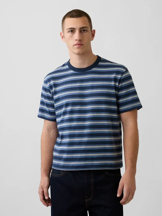 Crop-T-Shirt für Erwachsene aus schwerem Stoff