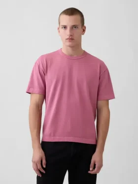Crop-T-Shirt für Erwachsene aus schwerem Stoff