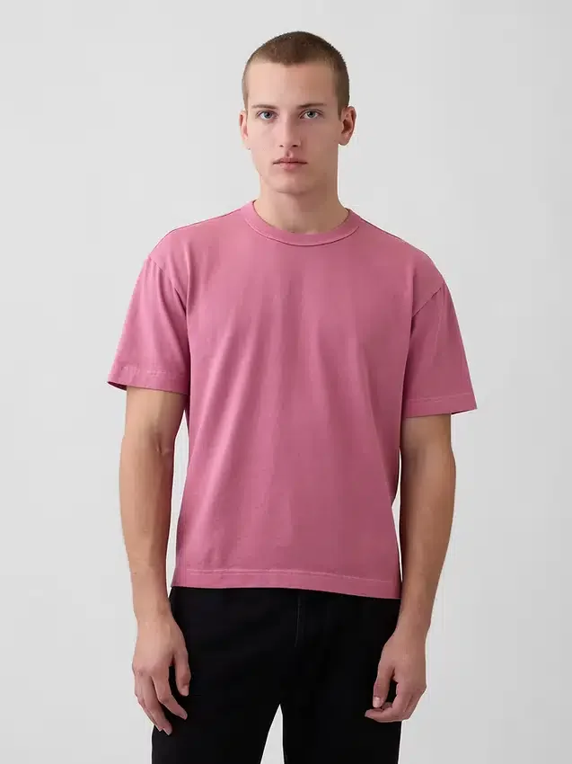 Crop-T-Shirt für Erwachsene aus schwerem Stoff