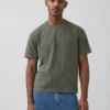 Crop-T-Shirt für Erwachsene aus schwerem Stoff