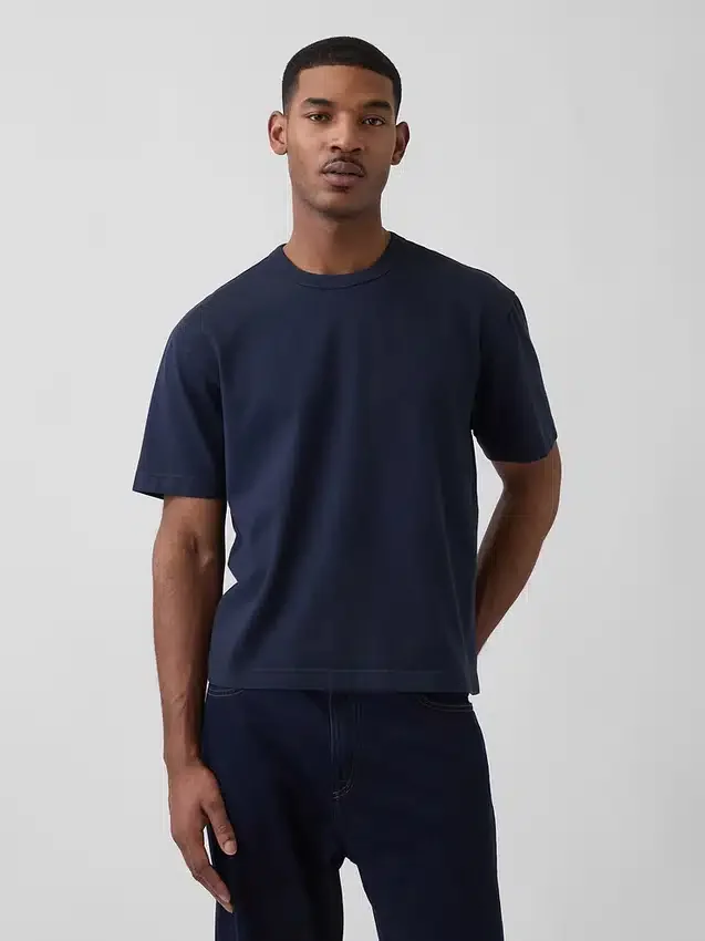 Crop-T-Shirt für Erwachsene aus schwerem Stoff