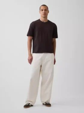 Crop-T-Shirt für Erwachsene aus schwerem Stoff