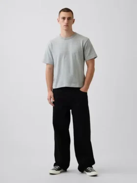 Crop-T-Shirt für Erwachsene aus schwerem Stoff