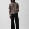 Crop-T-Shirt für Erwachsene aus schwerem Stoff