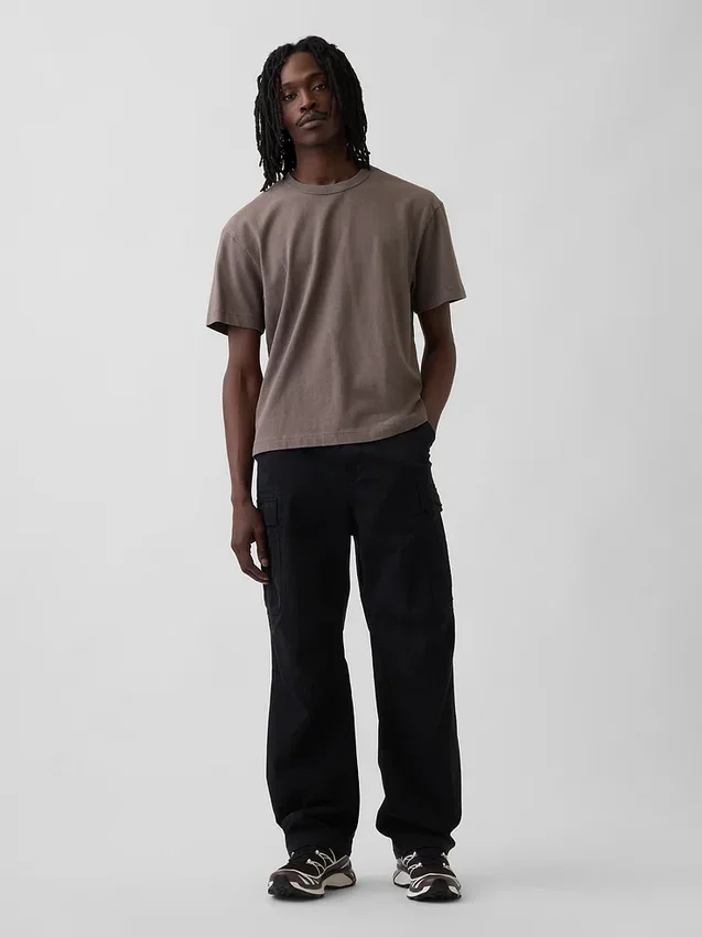 Crop-T-Shirt für Erwachsene aus schwerem Stoff