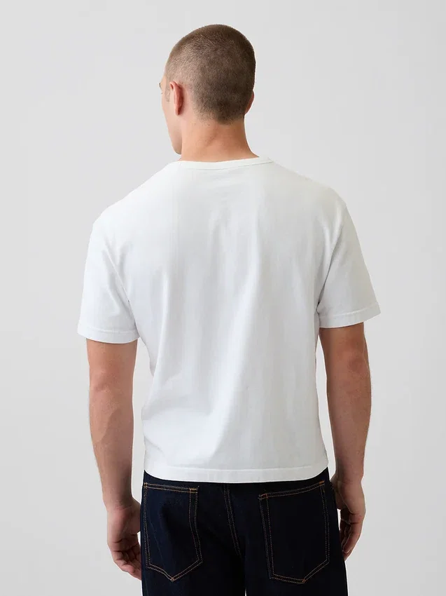 Crop-T-Shirt für Erwachsene aus schwerem Stoff