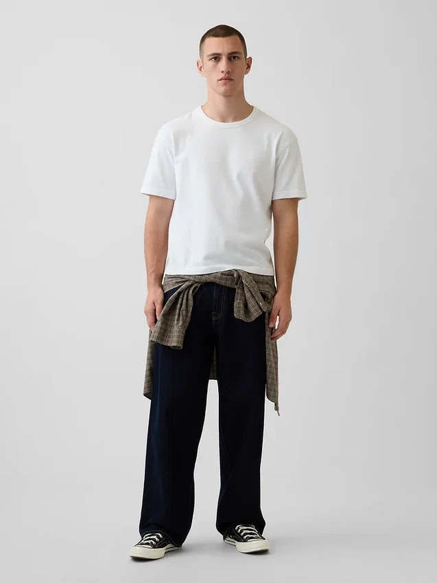 Crop-T-Shirt für Erwachsene aus schwerem Stoff