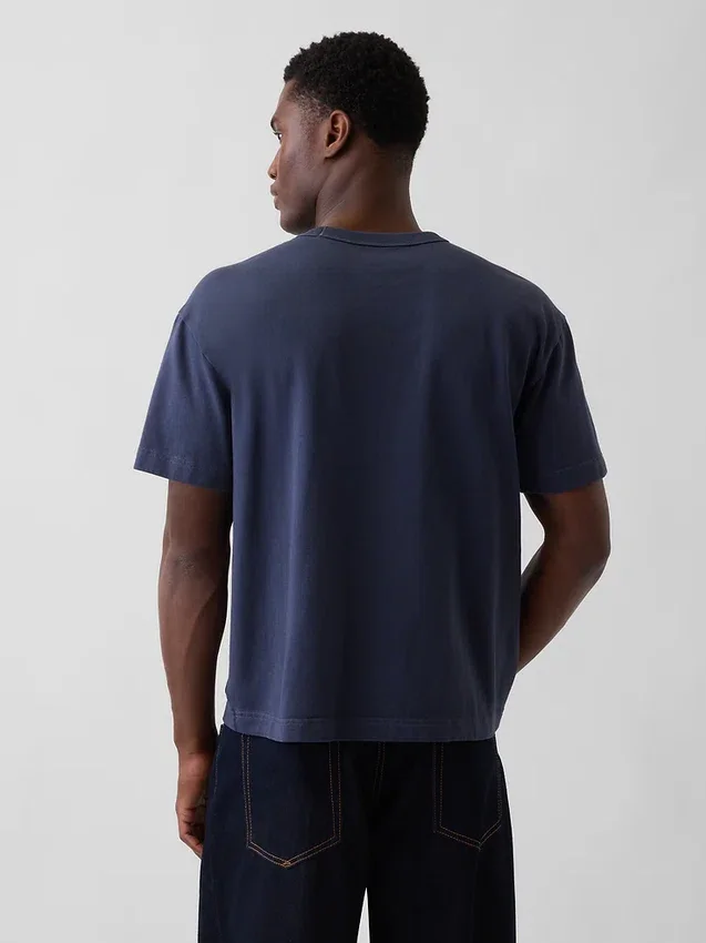 Crop-T-Shirt für Erwachsene aus schwerem Stoff